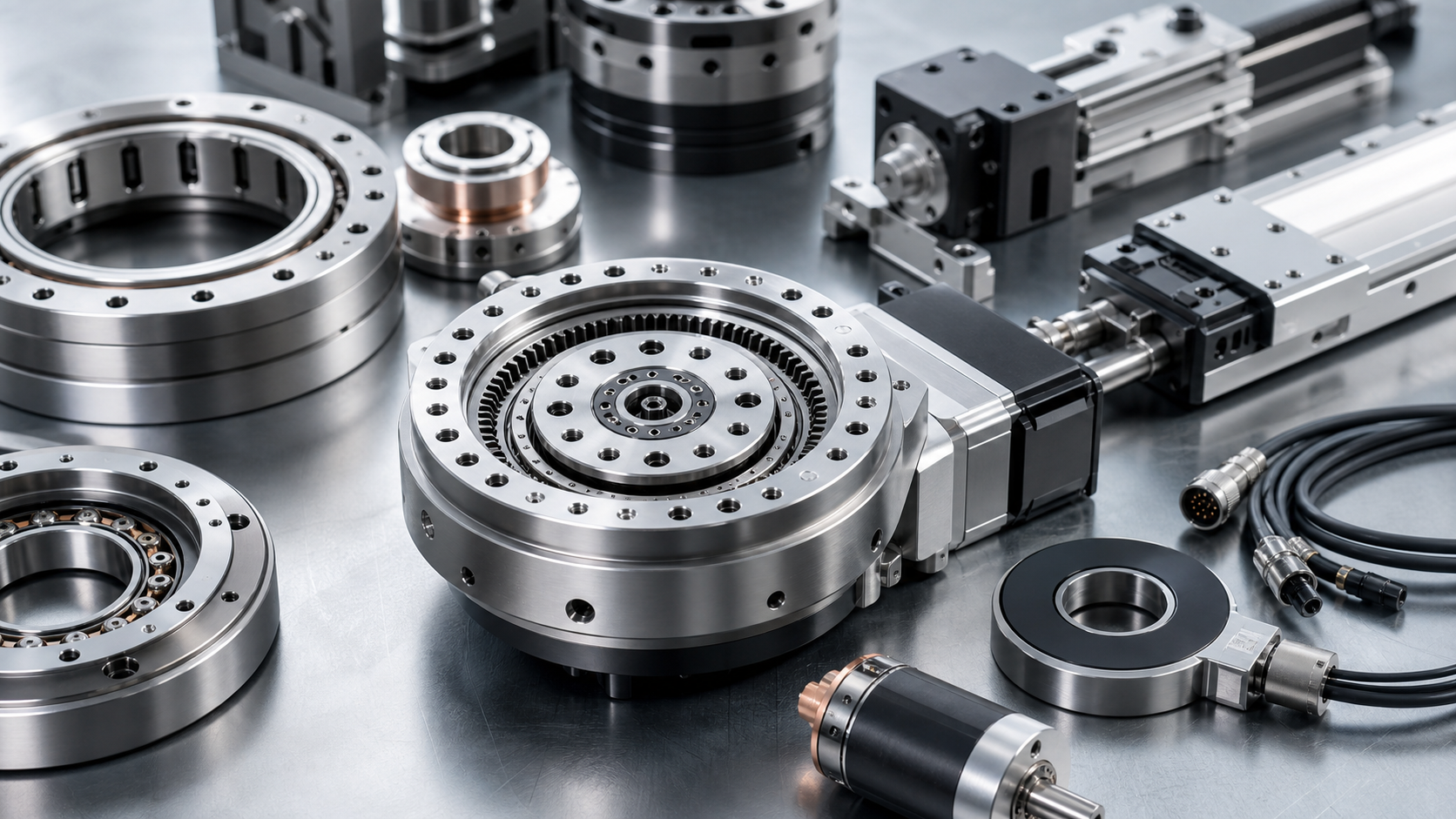 Precision robot components such as reducers, motors, and actuators